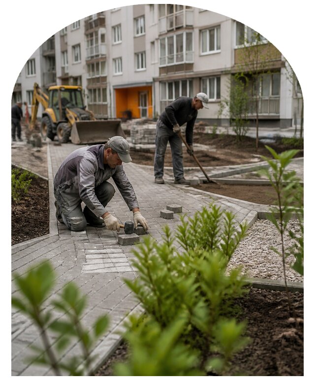 Благоустройство двора многоквартирного дома в Иванове